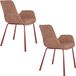 Zuiver Brit Eetkamerstoelen Armleuning Rood - Set van 2