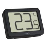 TFA Binnen Thermometer - digitaal - kunststof - zwart
