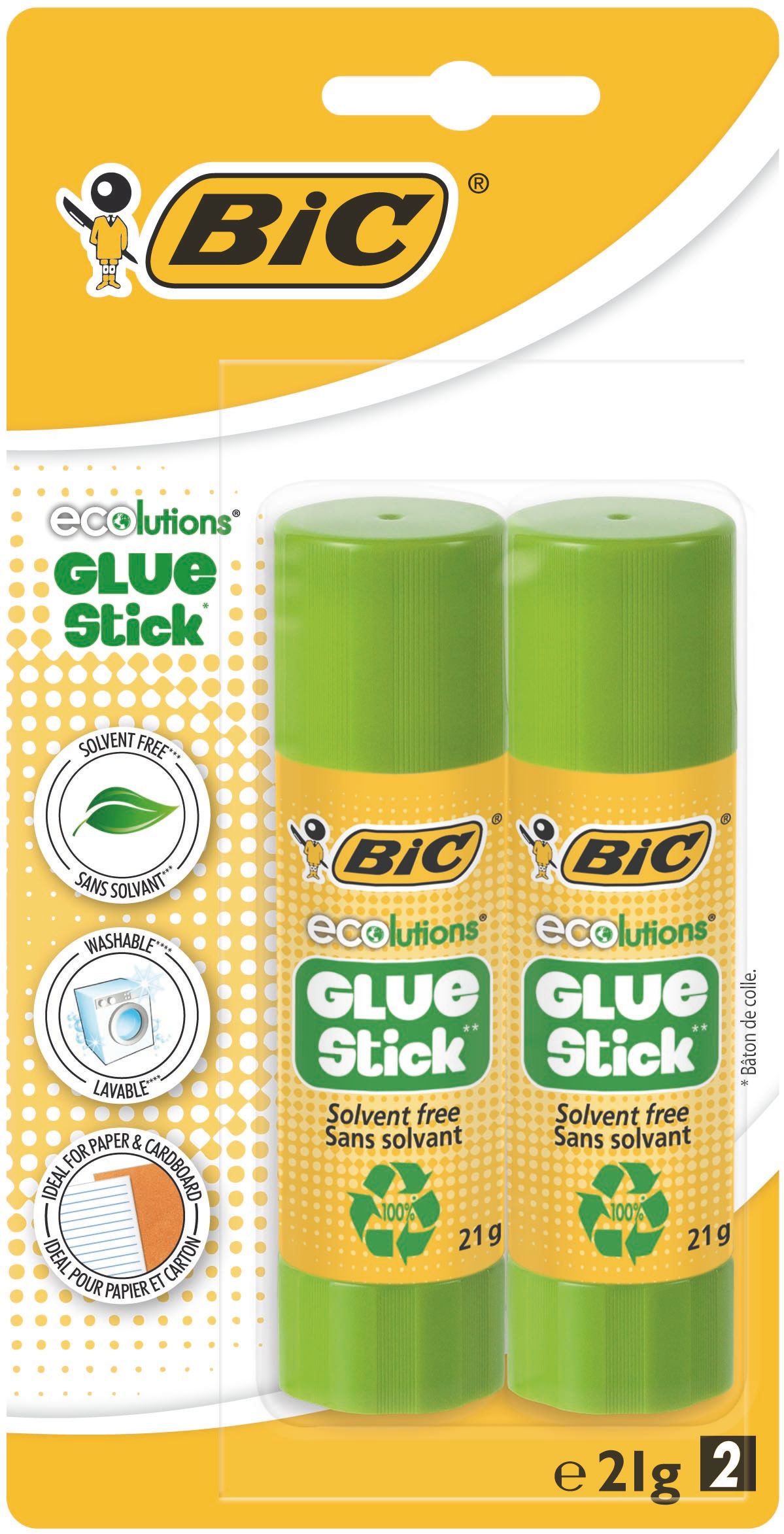 BIC Eco Glue Stick 21gr Bl2 - 3086123320468