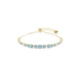 Swarovski Imber Armband, Rond Slijpsel, Blauw, 18 Karaat Gouden Afwerking