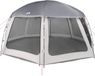 vidaXL Tente de piscine avec parois extérieures en maille amovibles 612x612 cm gris
