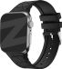 Bandz Bracelet en silicone à motif cuir - Noir