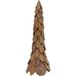 Sapin de Noël avec support marron 111 cm bois de teck solide