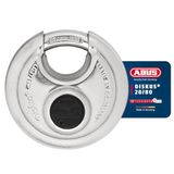 ABUS Discusslot 20/80 - Weerbestendig Hangslot, Veiligheidsniveau 9 | Roestvrij staal beugel & slothuis, ABUS-Plus schijfcilinder, 80 mm breed