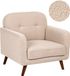 Beliani ETTRUM Fauteuil Beige Bouclé
