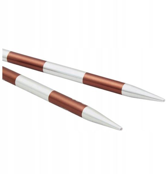 KnitPro Verwisselsbare Aluminium Breinaalden - 5,50 mm - Bruin, Zilver