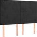 vidaXL Hoofdbord Zwart Fluweel 144x5x118/128 cm