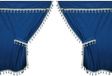 LAMPA Stoelhoezen/Gordijnen Set Premiere – Blauw – Luxe Bescherming en Stijl voor je Auto