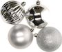 Decoris Kerstballen - Zilver - 10 cm - 4 stuks