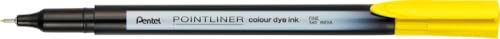 Pentel Pointliner colour S40 Fineliner - dye ink, 0,4 mm, geel (12 stuks)
