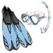 SEAC Set Tris Ala Snorkelen – ALA Vinnen, ELBA Masker en TRIBE Snorkel voor Snorkelen en Recreatief Duiken, Uniseks voor Volwassenen en Kinderen