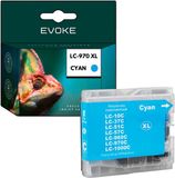 Evoke Brother LC970C Cyaan Inktcartridge