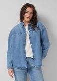 s.Oliver Relaxed denim jack met overhemdkraag lichtblauw