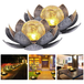 Amxcnoy Lampe Solaire Extérieur Fleur De Lotus