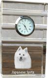 Art-Dog Spitz japonais tricolore horloge avec chien