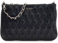 GUESS Maxine Quilted Flat Pouch Handtas Zwart