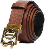 Superdry Sd Monogram Leather Riem Bruin S Vrouw