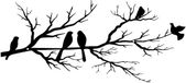 Ibenzoa® Silhouettes d'oiseaux en métal décoration murale