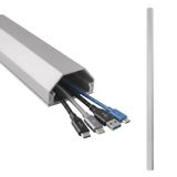 Maclean - Aluminium Kabelgot - Kabelhoes - Afdekstrip - 33 x 18 x 750 mm - Zilverkleurig - MCTV-897 S