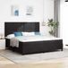 Maison Exclusive - Lit boxspring à LED avec tête de lit, noir, 200 x 200 cm, velours