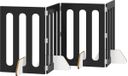 vidaXL Barrière pliable pour animaux domestiques 4 pièces Chêne noir 201 x 38 x 70 cm