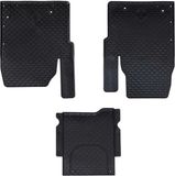vidaXL - Rubber Floor Mats - 3-piece - Black - Suitable for Ford Transit Custom (2023-)