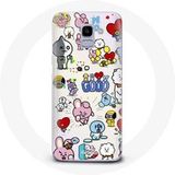 Maniacase Hoesje voor Samsung Galaxy A8 2018 BTS Bangtan Sonyeondan BT21 Van Tata Chimmy Cooky Rj Koya Mang Et Shooky