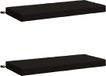 vidaXL Coussins de banc SOEST 2 pièces 100% Polyester Noir 120 x 50 x 8 cm
