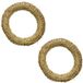 Decoris Couronne de Noël en paille - Lot de 5x pièces - 20 cm - Beige