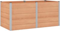 vidaXL Verhoogde plantenbak Bruin 200 x 100 x 91 cm WPC en Aluminium
