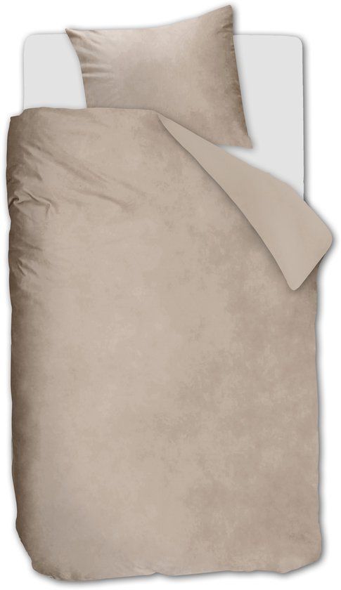 Ambiante Velvety dekbedovertrek - Eenpersoons - 140 x 200/220 cm - Zand