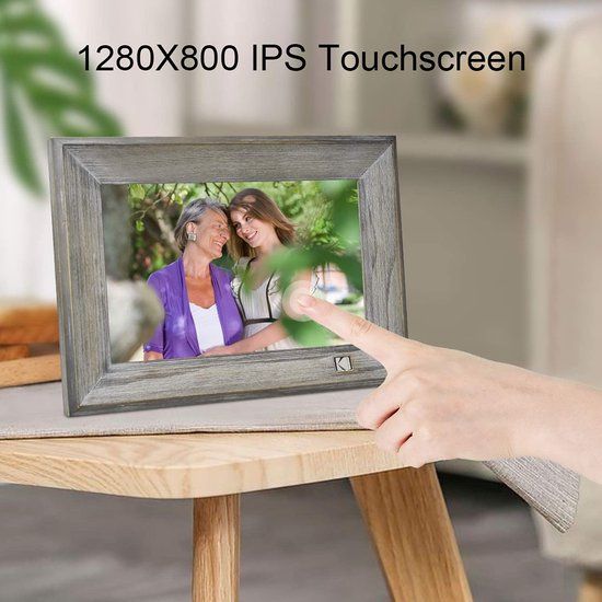 Kodak Digitale Fotolijst 10 Inch Wifi Grijs Hout