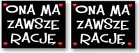 Autocollants pour chaussures "Elle a toujours raison", 2 pièces, 1 paquet