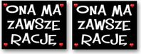 Autocollants pour chaussures "Elle a toujours raison", 2 pièces, 1 paquet