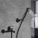Ensemble mitigeur de douche noir, mitigeur de baignoire noir, hauteur de montage réglable, température et angle