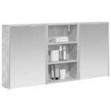 vidaXL Badkamerkast - set - 3 - st - 126 - x - 16 - x - 62.5 - cm - Bewerkt - hout