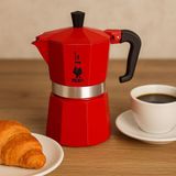 Pezzetti Italexpress, aluminium, pour 3 tasses, rouge