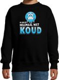 Bellatio Decorations Shoppartners Bv Funny emoticon sweater Helemaal niet KOUD zwart voor kids - Fun / cadeau trui 122/128