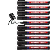 Edding Permanent Marker 300, Zwart, 10 Stuks