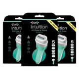 Wilkinson 3x Intuition 2in1 Savon et Rasage Système de rasage + Lames de recharge XL 5 pièces