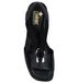 Rieker Comfortabele Sandalen Zwart Leer Blokhak 3-4cm Elastiek Dames 40