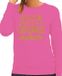 Bellatio Decorations Foute kersttrui/sweater voor dames - Hohoho lapdance cadeau - roze - glitter goud XXL