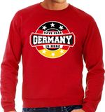 Have fear Germany is here pull avec écusson d'étoile dans les couleurs du drapeau allemand - rouge - homme - supporter Allemagne / pull fan équipe d'Allemagne / Euro / Coupe du Monde / vêtements XXL