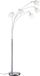 Reality Trio TOMMY Lampe sur pied - H 90 cm - Acier mat avec abat-jour blanc