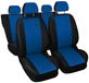 XR Housse de siège de voiture universelle avec coussins en velours et cuir écologique, bleu