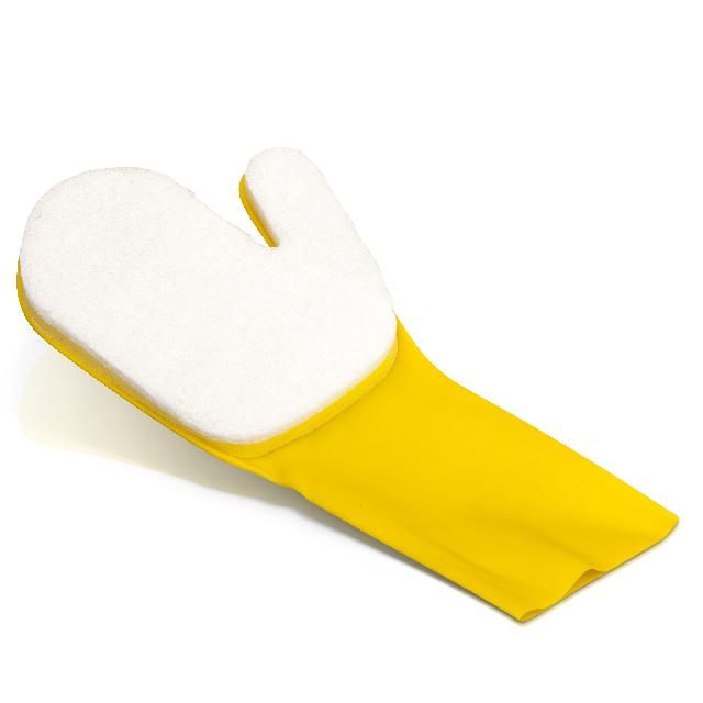 Gre Handschoen voor reinigen waterlijn - geel/wit