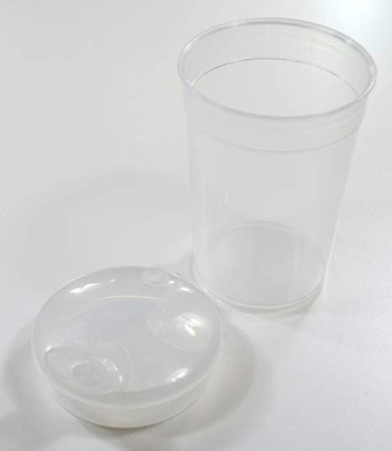 Adhome Transparante drinkbekers met tuitje- Beker + 2 tuitjes met 4 mm opening
