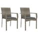 vidaXL Tuinstoelen 4 stuks met kussens polyrattan grijs