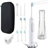 HAIDU 3 in 1 Elektrische Tandenborstel met Waterflosser – Wit – Premium Plus Bundel