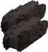 Folat Feest/verjaardag versiering crepe slingers - Set van 2x stuks - zwart - 24 meter - papier - Feestartikelen
